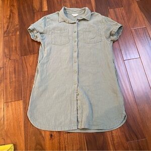 Weatherproof Women's Green Button-Up Dress